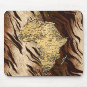 Kontinentalsockeln Karta i Afrikan på Faux Päls-ba Musmatta