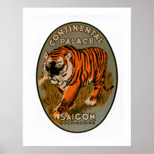 Kontinentalt slotthotell Saigon (kanfas) Poster