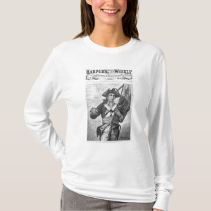 Kontinentalt soldatinnehav en musketflagga tee shirt