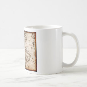 Kontinenten Amerika Gamla Karta Kaffemugg