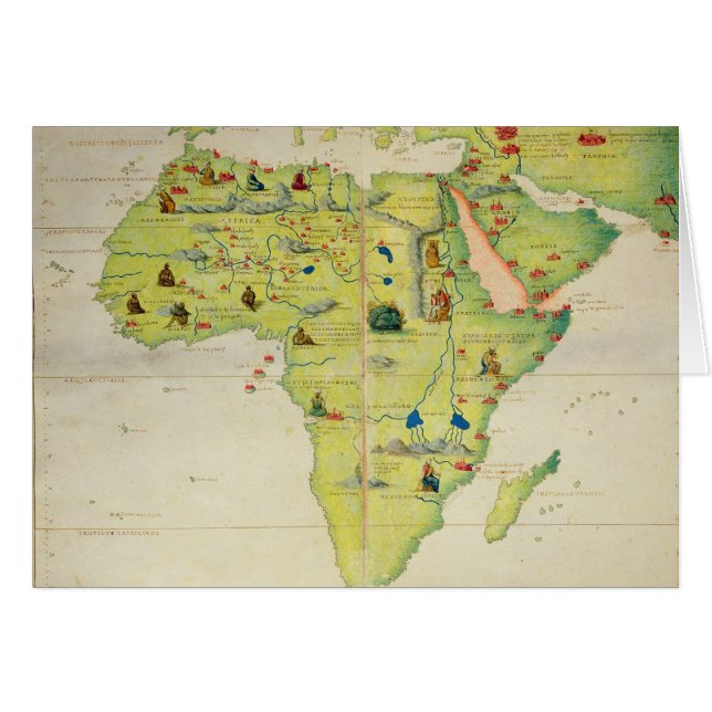 Kontinenten av afrikan hälsningskort (Framsidan Horizontal)