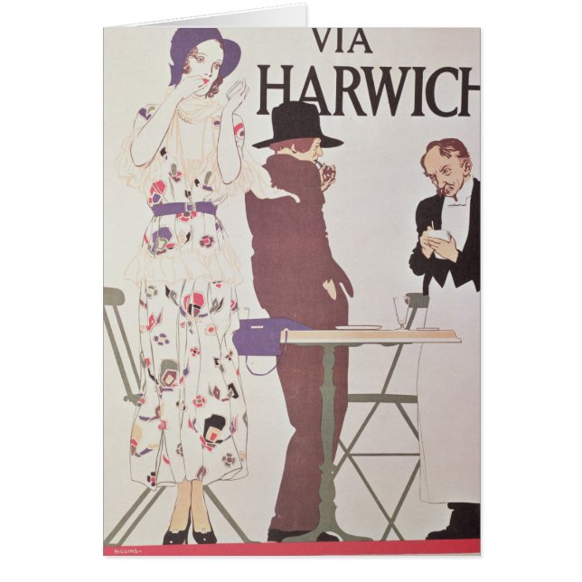 Kontinenten via Harwich Hälsningskort (Framsidan)