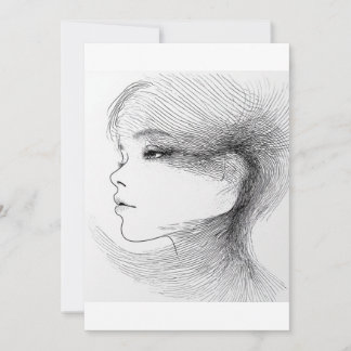 Kontinuerlig linjekonstillustration av ett människ inbjudningar