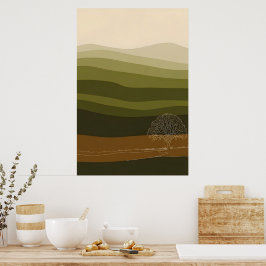 Kontinuerlig Träd Art Poster