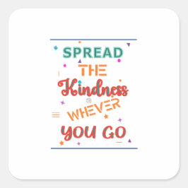 Kontinuerligt citattecken fyrkantigt klistermärke