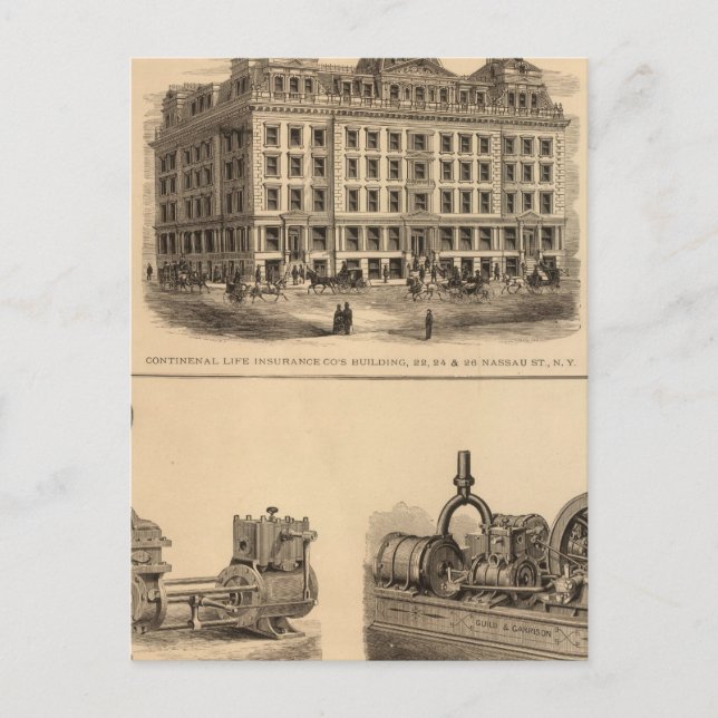 Kontinuerligt livförsäkringsbolag vykort (Framsida)