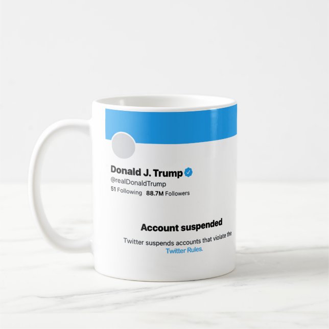 Konto avstängt kaffemugg (Vänster)
