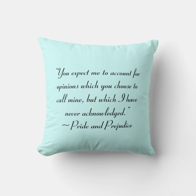 Konto för yttranden Jane Austen Quote Kudde (Framsida)