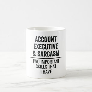 Kontoansvarig och Sarcasm två viktiga kompetenser Kaffemugg