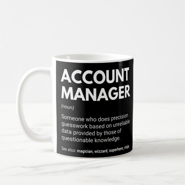 Kontoansvarig Rolig Arbetsdefinition Kaffemugg (Vänster)