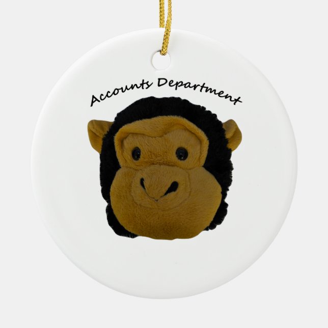 Kontoavdelning. Funny gåva till arbetsförmedlare Julgransprydnad Keramik (Framsidan)