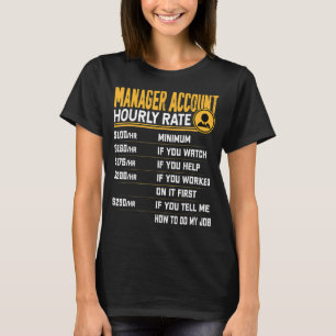 Kontokonto för Hanteraren för kontotimtaxering för T Shirt