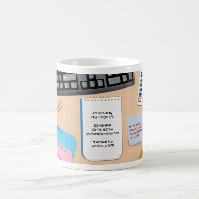 Kontokontorets skrivbordsbakgrund Mugg (Center)