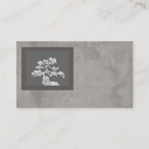 kontokortsmall bonsai art. grått visitkort