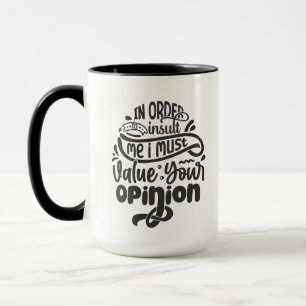Kontor för underbart opinionsvärde mugg