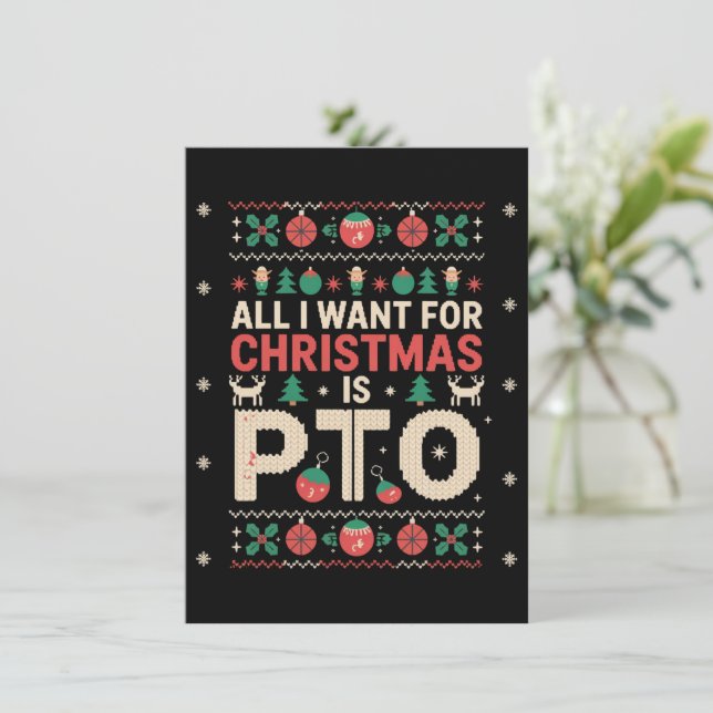 Kontor Fula jul PTO Arbetsplats Kollega Julkort (Stående Fram)