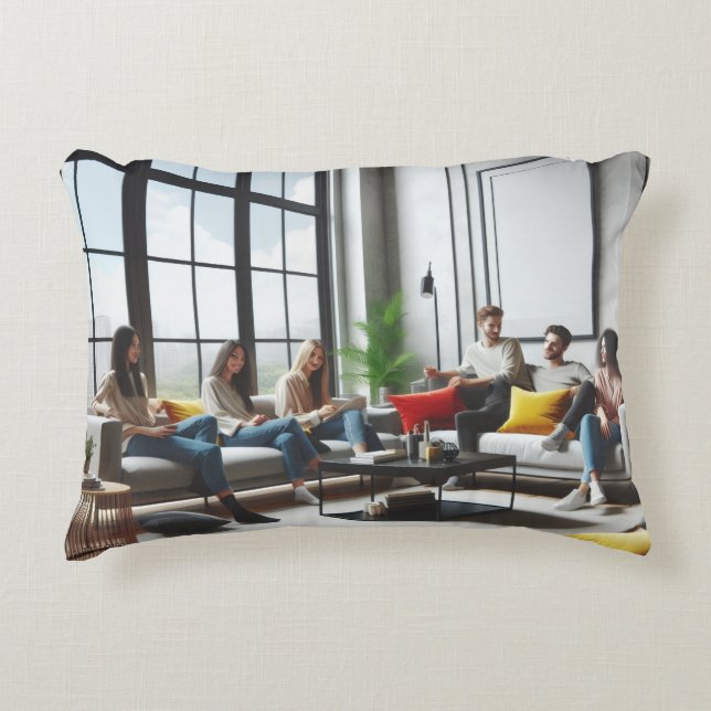 Kontor som kundvänds prydnadskudde (Framsidan)