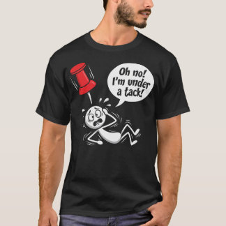 Kontor Wordplay Under Täck Stickman Arbetsplats T Shirt