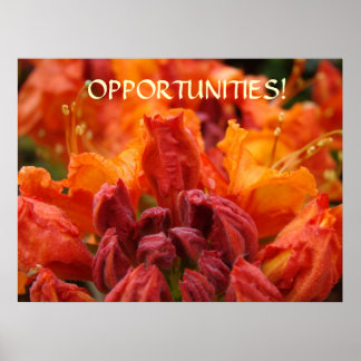 KONTORET KONST Möjligheter! Rhododendrons Inramad Poster
