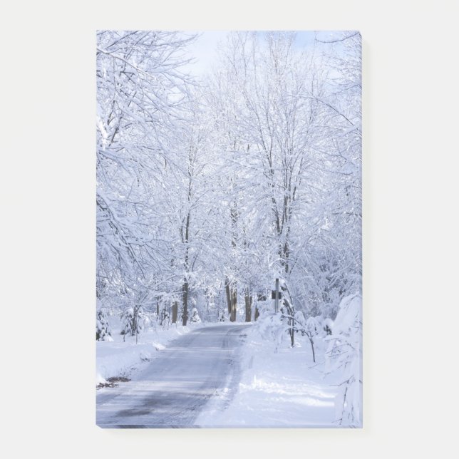 Kontoret noterar noterar vintersnööde öde post-it block (Framsida)