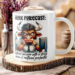 Kontors humor för daglig skörd: Arbetsprognos Kaffemugg
