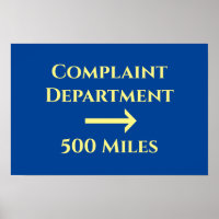 Kontors humor Funny Complaint Department 500 Miles
