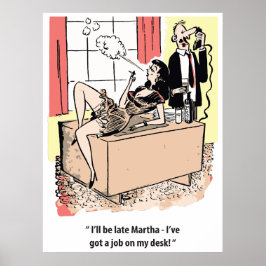 Kontors humor, jobb på Desk och Cheating Make Poster