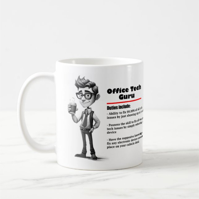 Kontors humor Tech Guru Coffee Mugg 2 (Vänster)