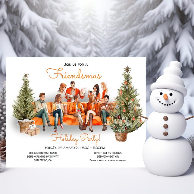 Kontorsarbetare Friendsmas Helgdag jul Party Inbjudningar (Skapare uppladdad)