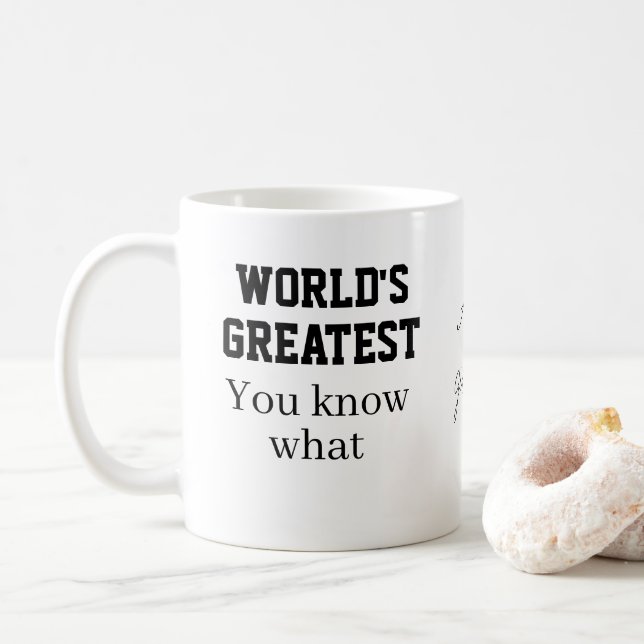 Kontorsarbetare Present VÄRLDENS BÄSTA DU VET VAD Kaffemugg (Med munk)