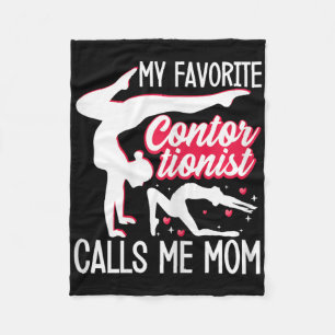 Kontorsionist Mamma Yoga Gymnastik Aerial Och Aeri Fleecefilt