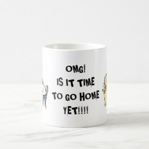 KONTORSKAFFEMUGG "OMG! ÄR DEN TIME SOM HEM GÅR! KAFFEMUGG