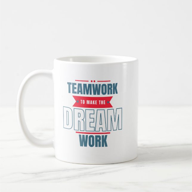 Kontorsmateriel för Motivational Teamwork Gift Kaffemugg (Vänster)