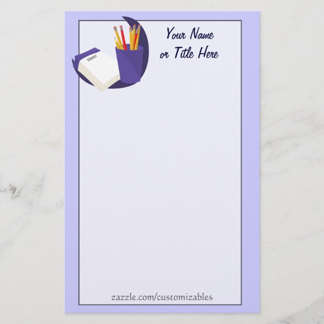 Kontorsmateriel, mall brevpapper (Framsida)