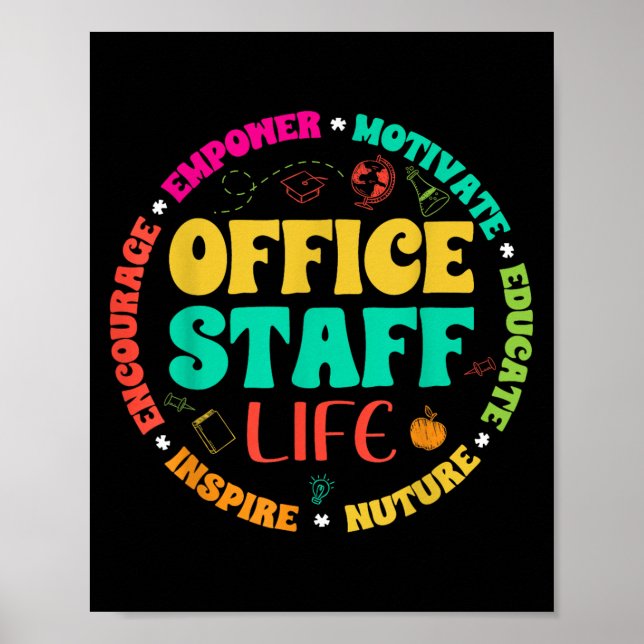 Kontorspersonal Liv - Front Office Squad School Se Poster (Framsidan)