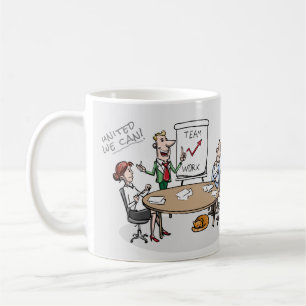 KONTORSSKÄMT - LAGARBETE - VANLIGT MÅL KAFFEMUGG
