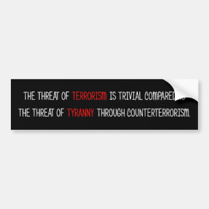 Kontra-Terrorism Tyranny Bildekal