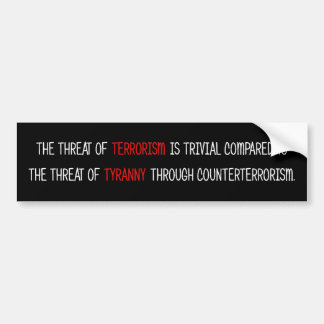 Kontra-Terrorism Tyranny Bildekal
