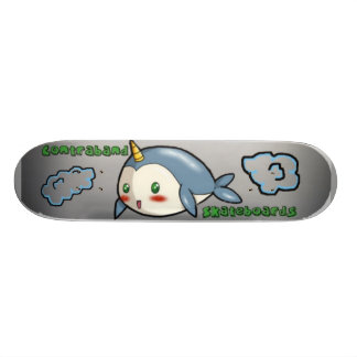 Kontrabandskateboards Narwhal i himmlen Skateboard Bräda 19,5 Cm