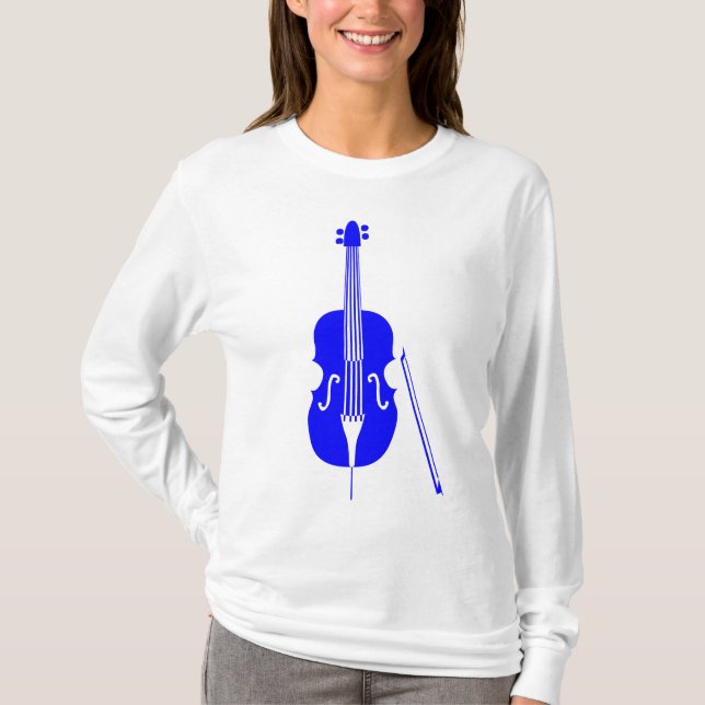 Kontrabas - Blå T Shirt (Framsida)