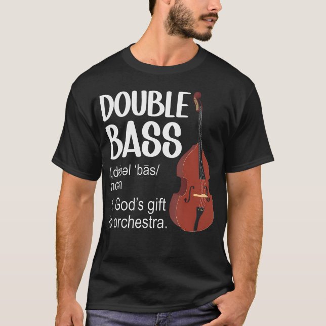 Kontrabas Definition Kontrabas Spelare Dubbel T Shirt (Framsida)