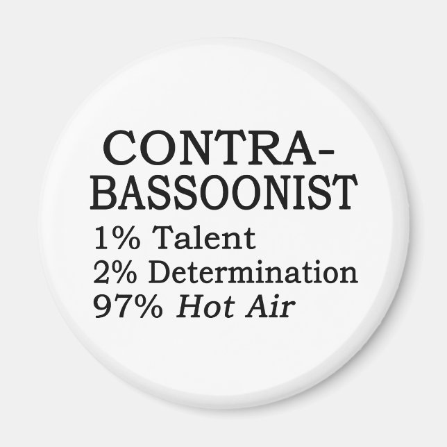 Kontrabassoonist Hett Luft Magnet (Framsidan)
