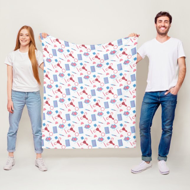 Kontraception Mönster Feminist Fleecefilt (På plats)