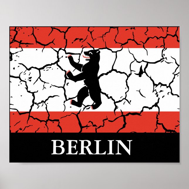 Kontrackled Flagga av Berlin Poster (Framsidan)