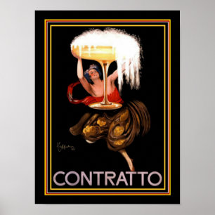 Kontrakt av Cappiello 12 x 16-utskrift Poster