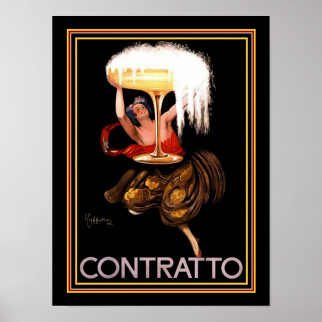 Kontrakt av Cappiello 12 x 16-utskrift Poster (Framsidan)