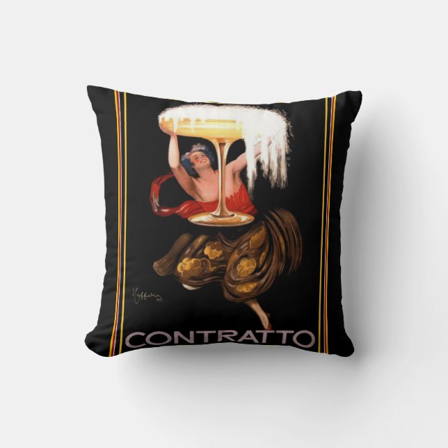 Kontrakt av Cappiello 16 x 16 Dekorativ kudde (Framsida)