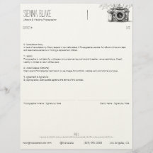 Kontrakt för botaniskt fotografiskt kamera - sida