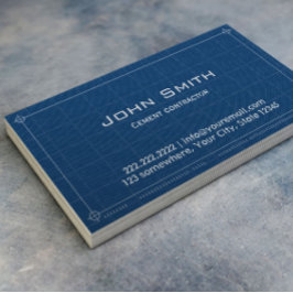 Kontrakt för byggentreprenad visitkort