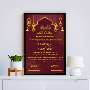 kontraktet mellan Luxury Ethinic Islamic Ram Nikah Poster